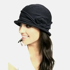 Parkhurst of Canada 100% Cotton Knit Shelley Cloche Hat Black
